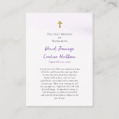 リラの花 正教会 結婚式 祈祷カード プレイスカード (裏面)