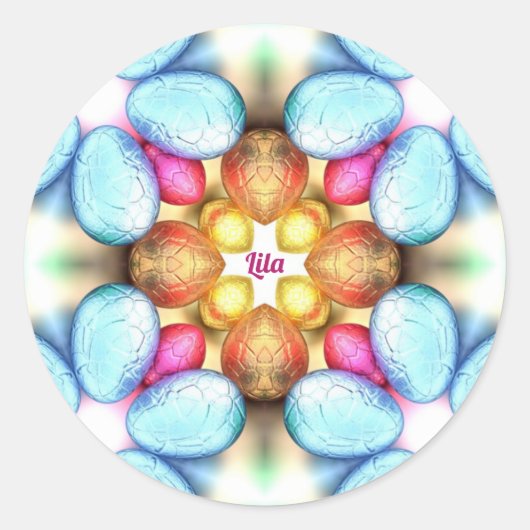 リライースター～うわー！かわいらしイースターの与え～の卵 ラウンドシール (正面)