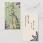 リラス・オー・プリンテンプス、アイボリーに 名刺 (正面/裏面)