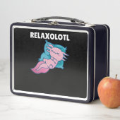 リラソロトルアクソロトル愛好家、かわいいリラックス動物 メタルランチボックス (インサイチュ)