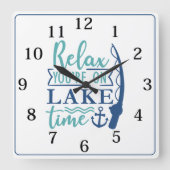 リラックスあなたは スクエア壁時計 (正面)