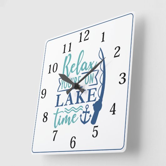 リラックスあなたは スクエア壁時計 (傾斜)