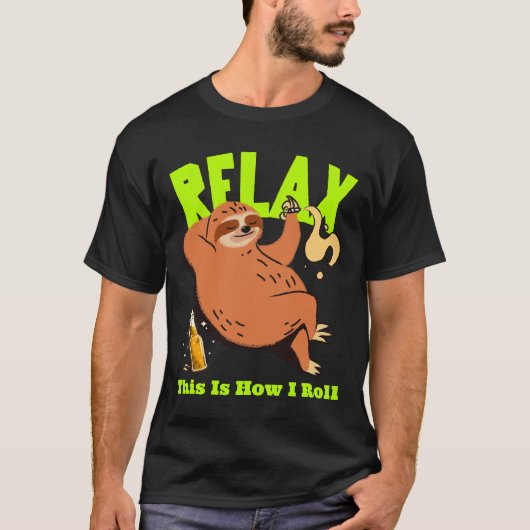 リラックスおもしろい喫煙 Tシャツ (正面)