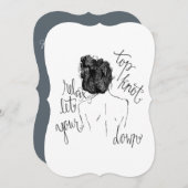 「リラックスお前のトップノットを下げろ」女子ナイト招待状 招待状 (正面/裏面)