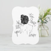 「リラックスお前のトップノットを下げろ」女子ナイト招待状 招待状 (スタンド正面)