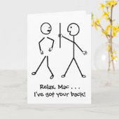 リラックスお前の背中を得持っている – 早く元気になる カード (黄色い花)