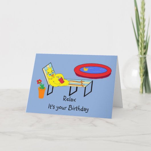 リラックスお前の誕生日だ カード (正面)