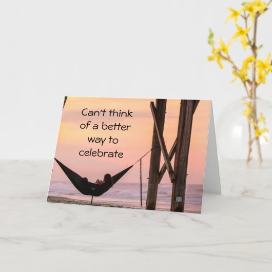 **リラックスお客様の楽しむ誕生日** カード (黄色い花)