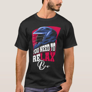 リラックスが必要だ、兄弟！スポーツヘルメットアスリートヴィンテージ Tシャツ