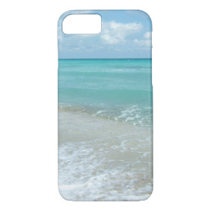 リラックスさせるで青いビーチの海の景色の自然場面 iPhone 8/7ケース