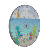 リラックスさせるなビーチの投げ矢板 ダーツボード (正面左)