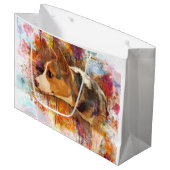 リラックスさせるなペンブロークのウェルシュコーギー ラージペーパーバッグ (正面アングル)