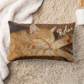 リラックスさせるな猫 ランバークッション (ブランケット)