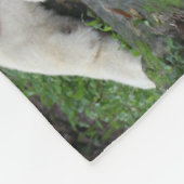 リラックスされる白黒ベンガルトラおよび微笑 フリースブランケット (角)