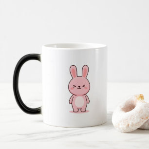 リラックスしたウサギのミニマルかわいいスタイル モーフィングマグカップ