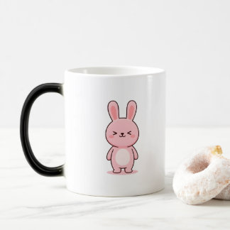 リラックスしたウサギのミニマルかわいいスタイル モーフィングマグカップ