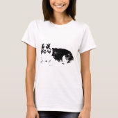 リラックスしたコーギー Tシャツ (正面)