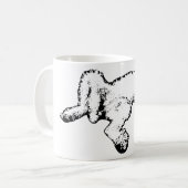 リラックスしたスピノーネの墨絵コーヒーマグ コーヒーマグカップ (正面左)