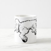 リラックスしたスピノーネの墨絵コーヒーマグ コーヒーマグカップ (中央)