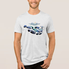 リラックスしたホッキョクグマ トライブレンドTシャツ