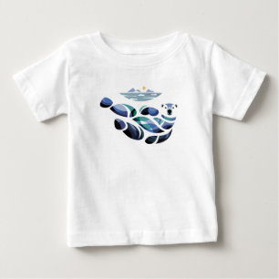 リラックスしたホッキョクグマ ベビーTシャツ