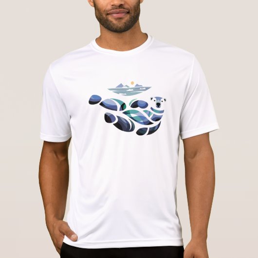 リラックスしたホッキョクグマ Tシャツ (正面)