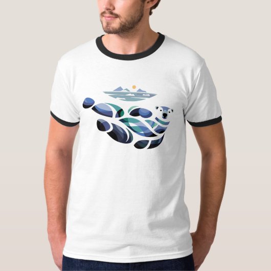 リラックスしたホッキョクグマ Tシャツ (正面)