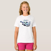 リラックスしたホッキョクグマ Tシャツ (正面フル)