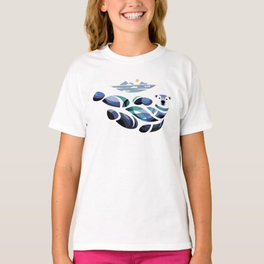 リラックスしたホッキョクグマ Tシャツ (正面)