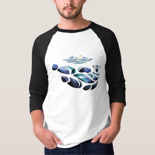 リラックスしたホッキョクグマ Tシャツ (正面)