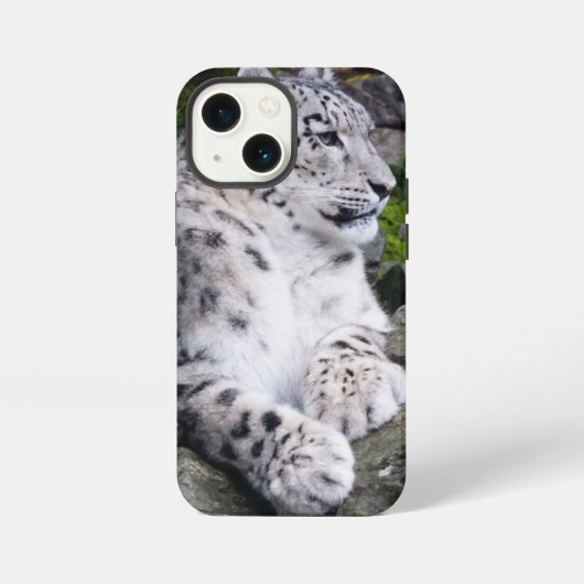 リラックスしたユキヒョウ iPhoneケース (裏面)