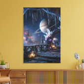 リラックスした惑星スペースキャンバス キャンバスプリント (インサイチュ (リビング))