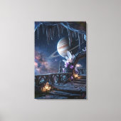 リラックスした惑星スペースキャンバス キャンバスプリント (正面)