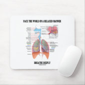 リラックスした方法の世界に深く呼吸します直面して下さい マウスパッド (マウス)