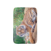 リラックスした横たわるトラ バスマット (正面縦)