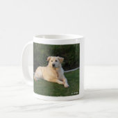 リラックスした犬 コーヒーマグカップ (正面左)