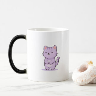 リラックスした猫のかわいいキャラクター モーフィングマグカップ