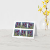 リラックスした紫色 カード (黄色い花)