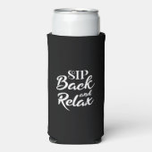 リラックスしておくつろぎ ブラック スリム スリム缶クーラー (Seltzer正面)