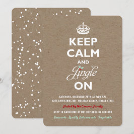 リラックスしてホリデーパーティーを楽しもう！　さびれた感じがユーモアたっぷりのクリスマスパーティー 招待状