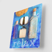 リラックスして下さい スクエア壁時計 (傾斜)