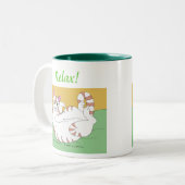 リラックスして下さい! ツートーンマグカップ (正面左)