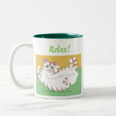 リラックスして下さい! ツートーンマグカップ (左)