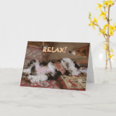 リラックスして下さい!  挨拶状 カード (黄色い花)