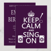 リラックスして歌おう（カラオケ） 招待状 (正面/裏面)