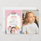 リラックスしようスパの誕生日パーティーのマニキュア写真 招待状 (正面)