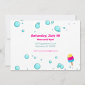 リラックスしよう！ プールパーティーにご招待 - オーダーメイド 招待状 (裏面)