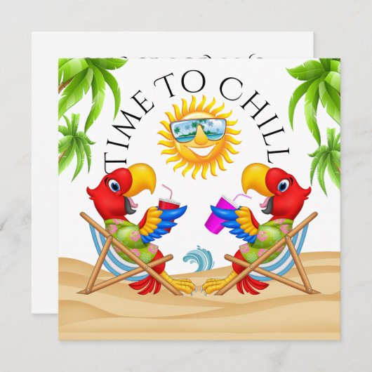 リラックスしよう！招待状 招待状 (正面/裏面)