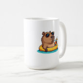 リラックスするカピバラ コーヒーマグカップ (正面右)