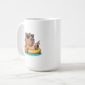 リラックスするカピバラ コーヒーマグカップ (正面左)